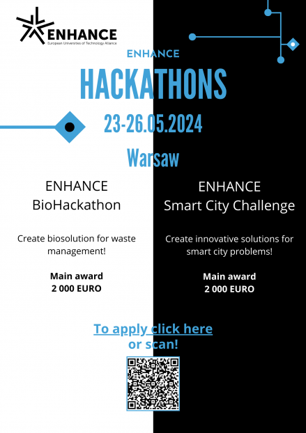 ENHANCE HACKATHONS - poster