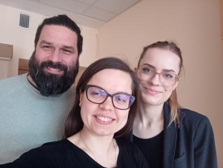 Zdj. 1 – Uniwersytet Wileński – spotkanie z pracownikami biura zajmującego się rekrutacją studentów zagranicznych
